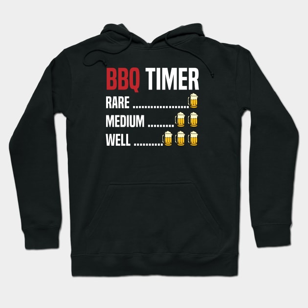 funny vintage barbeque bbq timer for bbq timing and beer drinking for bbq timing Hoodie by A Comic Wizard